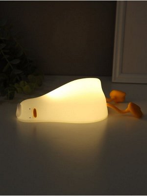 Фигурка светящаяся RISALUX «Спящая утка», 2 Вт, LED-ночник антистресс, RGB, USB, 10x10x21 см