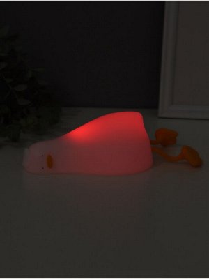 Фигурка светящаяся RISALUX «Спящая утка», 2 Вт, LED-ночник антистресс, RGB, USB, 10x10x21 см