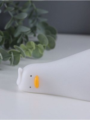 Фигурка светящаяся RISALUX «Спящая утка», 2 Вт, LED-ночник антистресс, RGB, USB, 10x10x21 см