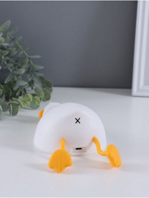 Фигурка светящаяся RISALUX «Спящая утка», 2 Вт, LED-ночник антистресс, RGB, USB, 10x10x21 см