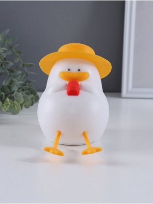 Фигурка светящаяся RISALUX «Утка в отпуске», 2 Вт, LED-ночник антистресс, RGB, USB, 10x8.5x14.5 см