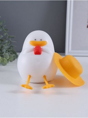 Фигурка светящаяся RISALUX «Утка в отпуске», 2 Вт, LED-ночник антистресс, RGB, USB, 10x8.5x14.5 см