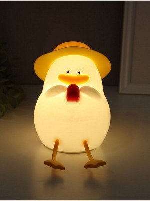 Фигурка светящаяся RISALUX «Утка в отпуске», 2 Вт, LED-ночник антистресс, RGB, USB, 10x8.5x14.5 см