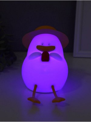 Фигурка светящаяся RISALUX «Утка в отпуске», 2 Вт, LED-ночник антистресс, RGB, USB, 10x8.5x14.5 см