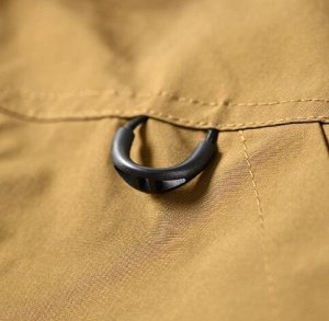 Легкая куртка с подкладом ветрозащитная и непромокаемая на кнопках, черный