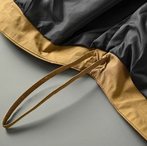Легкая куртка с подкладом ветрозащитная и непромокаемая на кнопках, коричневый