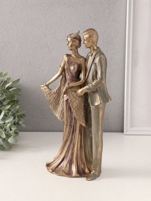 Фигурка полистоун «Пара в костюмах 20-30-х годов», 17x9x31.5 см