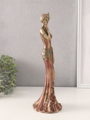 Фигурка полистоун «Агнесс в платье 20-30-х годов с розами», 11.5x10x31.5 см