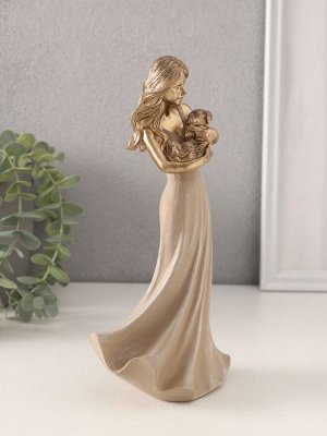 Фигурка полистоун «Девушка с щенком на руках», 11x7.5x22.5 см