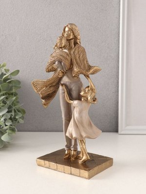 Фигурка полистоун «Мама с детьми, укутанные в шарф», 12x8x24.5 см