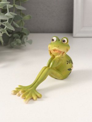 Фигурка «Лягушонок - что же будет?», полистоун, 15.5x6x7 см