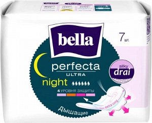 Прокладки Перфекта ночные с поверхностью «сеточка», BELLA classic 7 шт