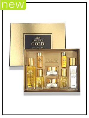 Набор уходовой косметики для лица антивозрастной с биозолотом LAYDAY Set Luxury Skin Care 6-Piece 24K Gold, 120мл*2шт, 40мл*2шт, 50гр*2шт
