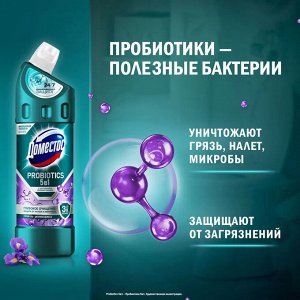 Чистящее средство для сантехники с активными пробиотиками Цветочная свежесть Domestos 750 мл