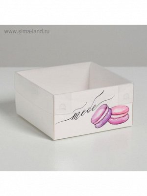 Коробка кондитерская 12 х6 х11,5 см с PVC крышкой Тебе под бенто торт 1/5