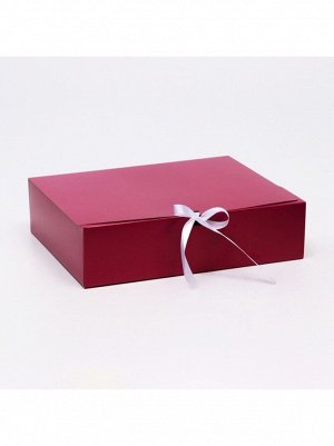Коробка складная 31 х24,5 х9 см бордовая