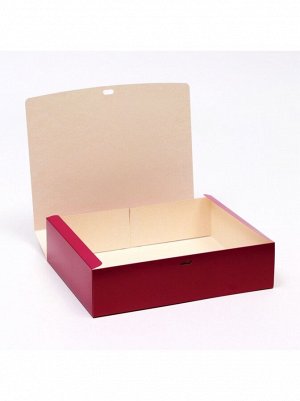 Коробка складная 31 х24,5 х9 см бордовая