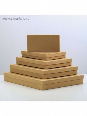 Коробка картон 40 х30 х5-20 х10 х3 см набор 5 шт прямоугольник крафт