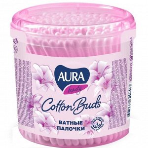 Ватные палочки Aura стакан 200 шт