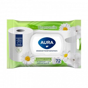 Туалетная бумага влажная AURA Nice 72шт