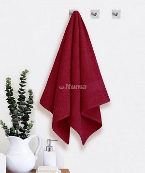 Полотенце махровое 40*70 "Косичка" Бордовый