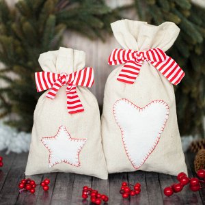Мешки для подарков «Новогодние сладости», набор для шитья, 16,3 x 10,7 x 2,5 см