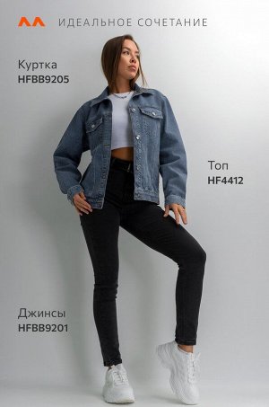 Женская джинсовая куртка с капюшоном Happyfox