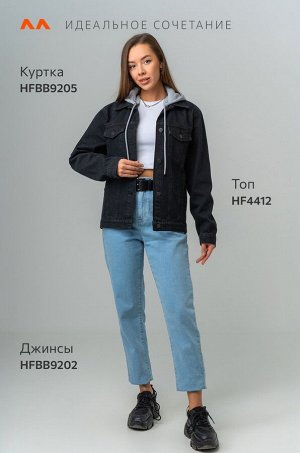 Женская джинсовая куртка с капюшоном Happyfox