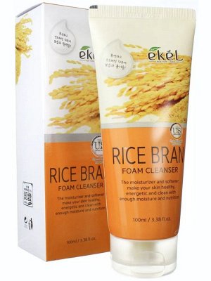 Ekel Пенка для умывания с рисовыми отрубями  Rice Bran Foam Cleanser 100 мл