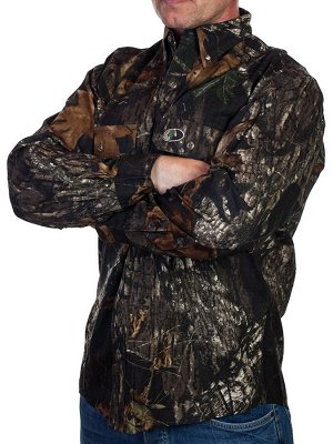 Милитари-рубашка Mossy Oak (США) - стильный трехмерный камуфляжный принт, классический фасон №13
