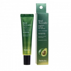 Питательная сыворотка-роллер для кожи вокруг глаз с авокадо FarmStay Real Avocado Nutrition Rolling Eye Serum 25 ml