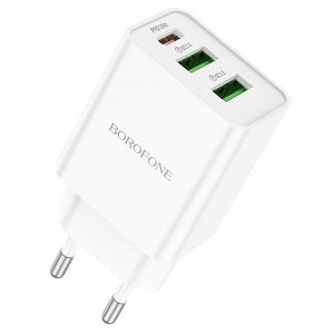 Зарядное устройство Borofone 2USB + USB-C Quick PD20W + QC3.0