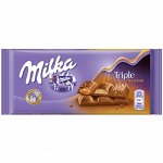 Шоколад Milka Triple Caramel 90гр Германия