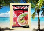 Сублимированная острая лапша пшенично- картофельно-яичная «OMACHI» со вкусом говядины.