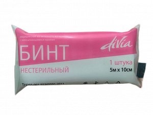 Бинт медицинский 5*10 "Wiseman" из нетканого материала с неосыпающимися краями нестерильный, индивидуальная упаковка, Россия