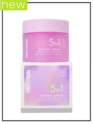 PrettySkin Крем универсальный для лица с ретинолом (скин+лосьон+эссенция+крем+ампула) Cream 5In1 Retinol, 50 мл