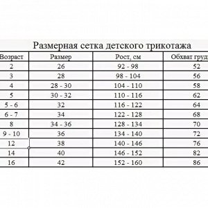 Размерная сетка