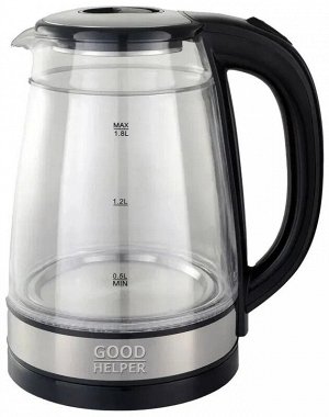 Чайник электрический 1500Вт стекло GOODHELPER KPG-1800, 1,8л