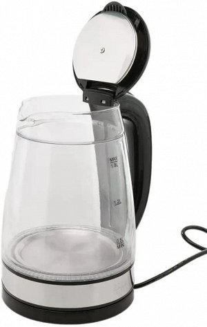 Чайник электрический 1500Вт стекло GOODHELPER KPG-1800, 1,8л