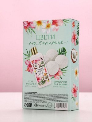 Подарочный набор «Самой милой», гель для душа, 250 мл и бомбочки для ванны, 4x40 Чистое счастье