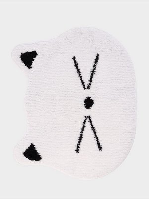 Коврик Доляна White Cat, 50.5x61 см, ворс 1.5 см, микрофибра, белый