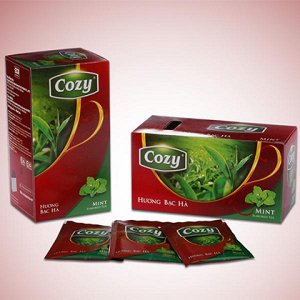 Чай черный с мятным вкусом т.м. COZY 20 пакетиков