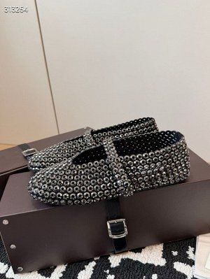Балетки женские замшевые со стразами