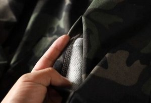 Толстовка мужская с капюшоном хлопковая на молнии, внутри махра, камуфляжный принт