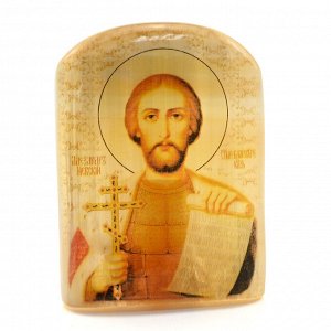 Икона из селенита "Александр Невский" арка большая, 50*30*65мм