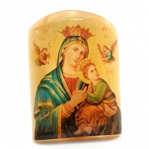 Икона из селенита "Божией Матери Неустанная Помощь" арка большая, 50*30*65мм