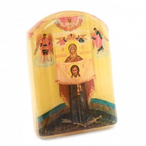 Икона из селенита "Божией Матери Порт-Артурская" арка большая, 50*30*65мм