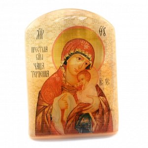 Икона из селенита "Божией Матери Чаша Терпения" арка большая, 50*30*65мм