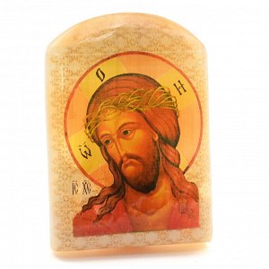 Икона из селенита "Иисус Христос в терновом венце" арка большая, 50*30*65мм