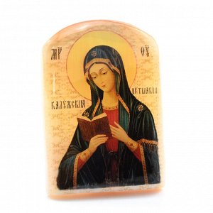 Икона из селенита "Калужская Богомать" арка большая, 50*30*65мм